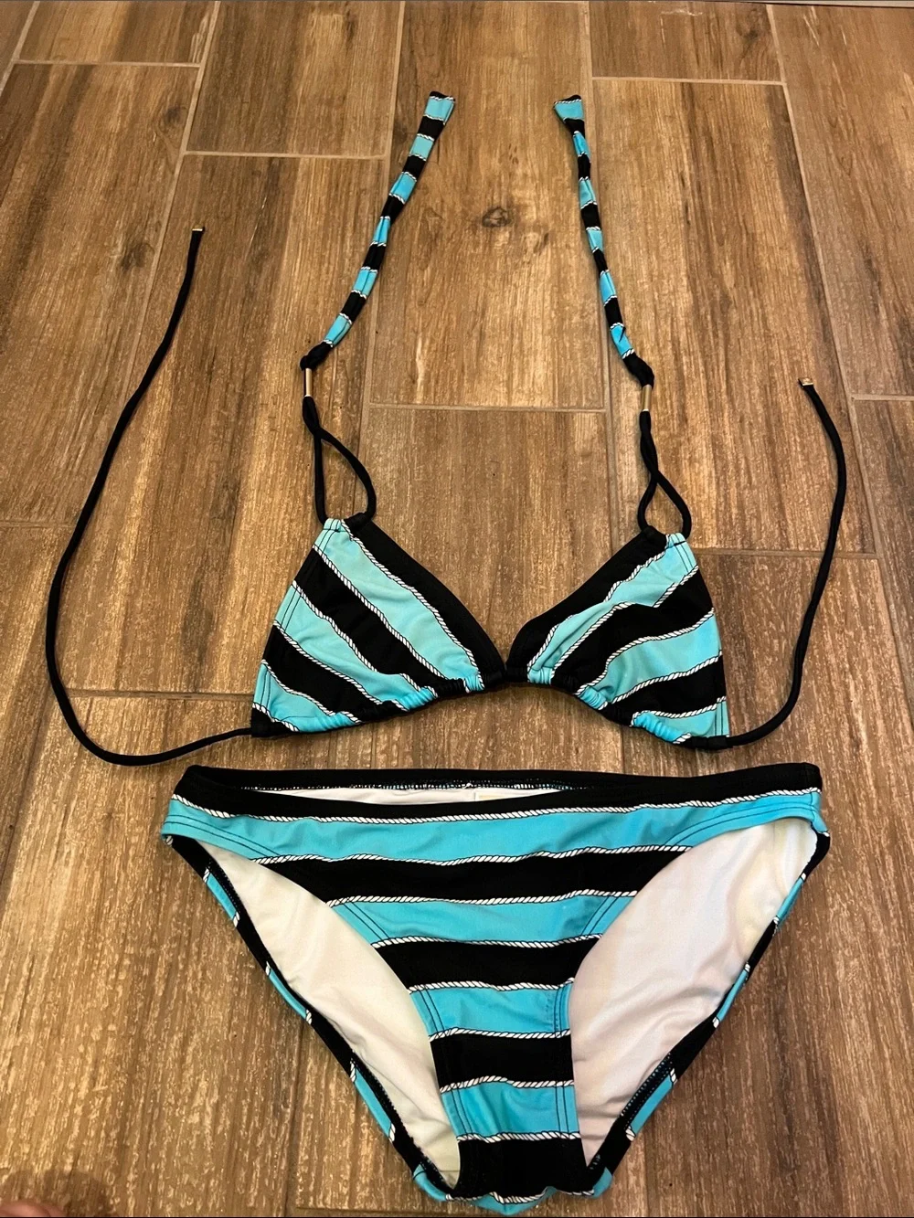 MK Michael Kors 2 pc bikini blue nautical small s z8
